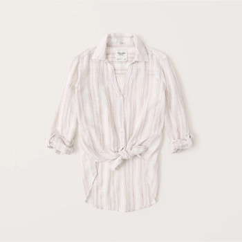 Long-Sleeve Boyfriend Shirt | Abercrombie & Fitch (US)