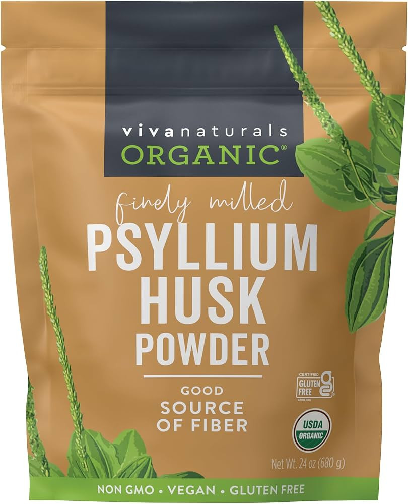 Viva Naturals Organic Psyllium Husk Powder, 24 oz \u2013 Finely Ground, Unflavored, Vegan, Keto, ... | Amazon (US)