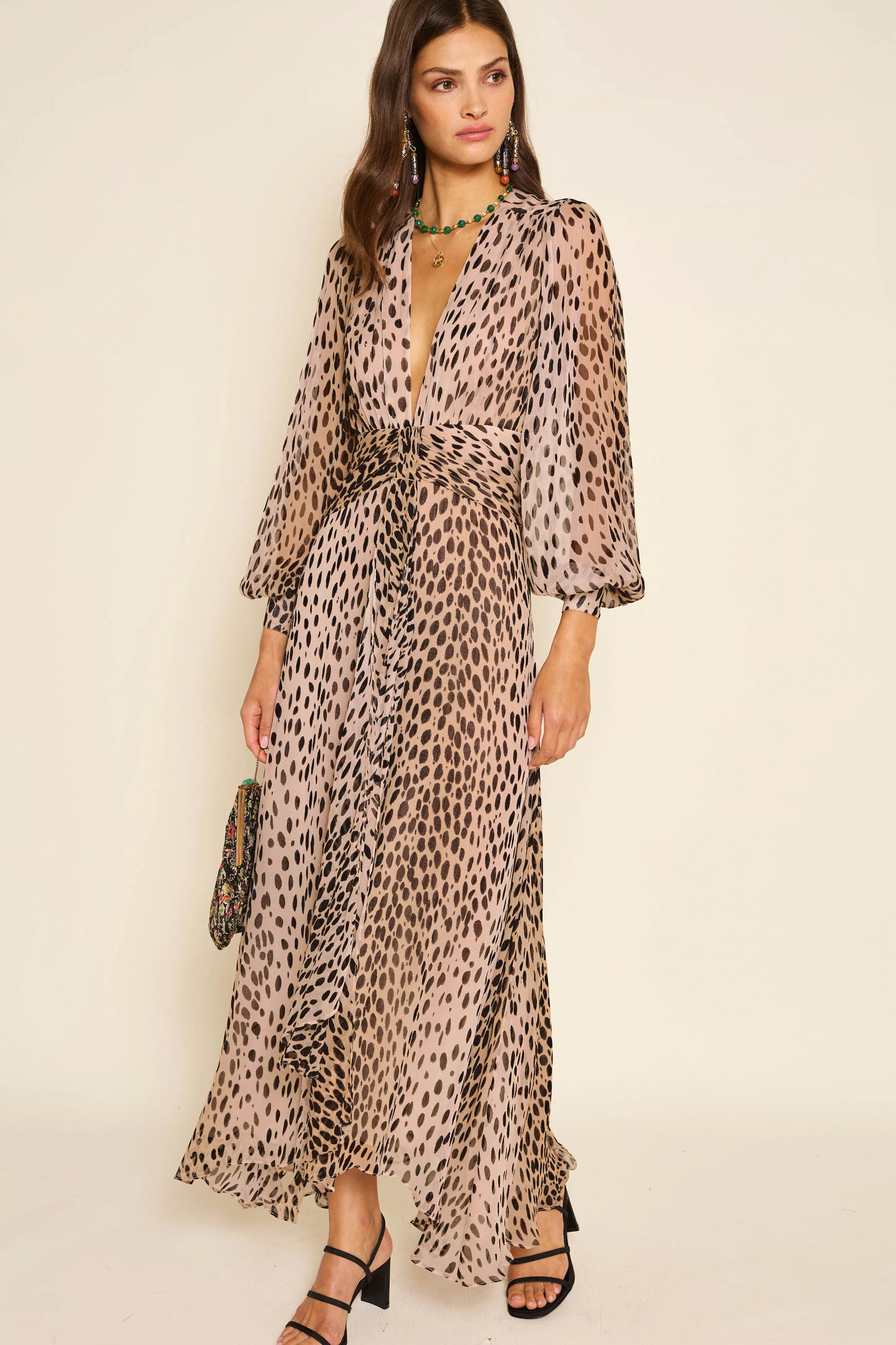 Meera - Antelope Spot Black | Rixo