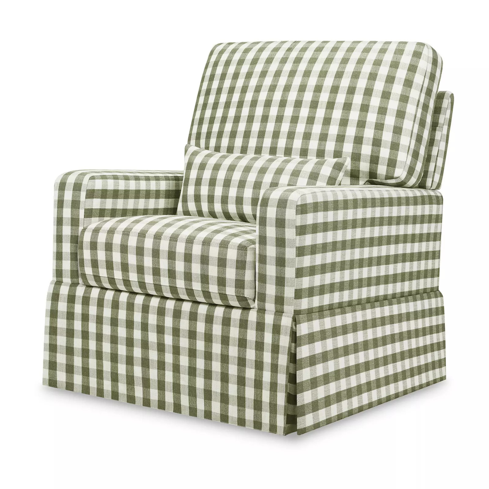 Namesake Crawford Pillowback Swivel Glider, Green Gingham | Kohl's