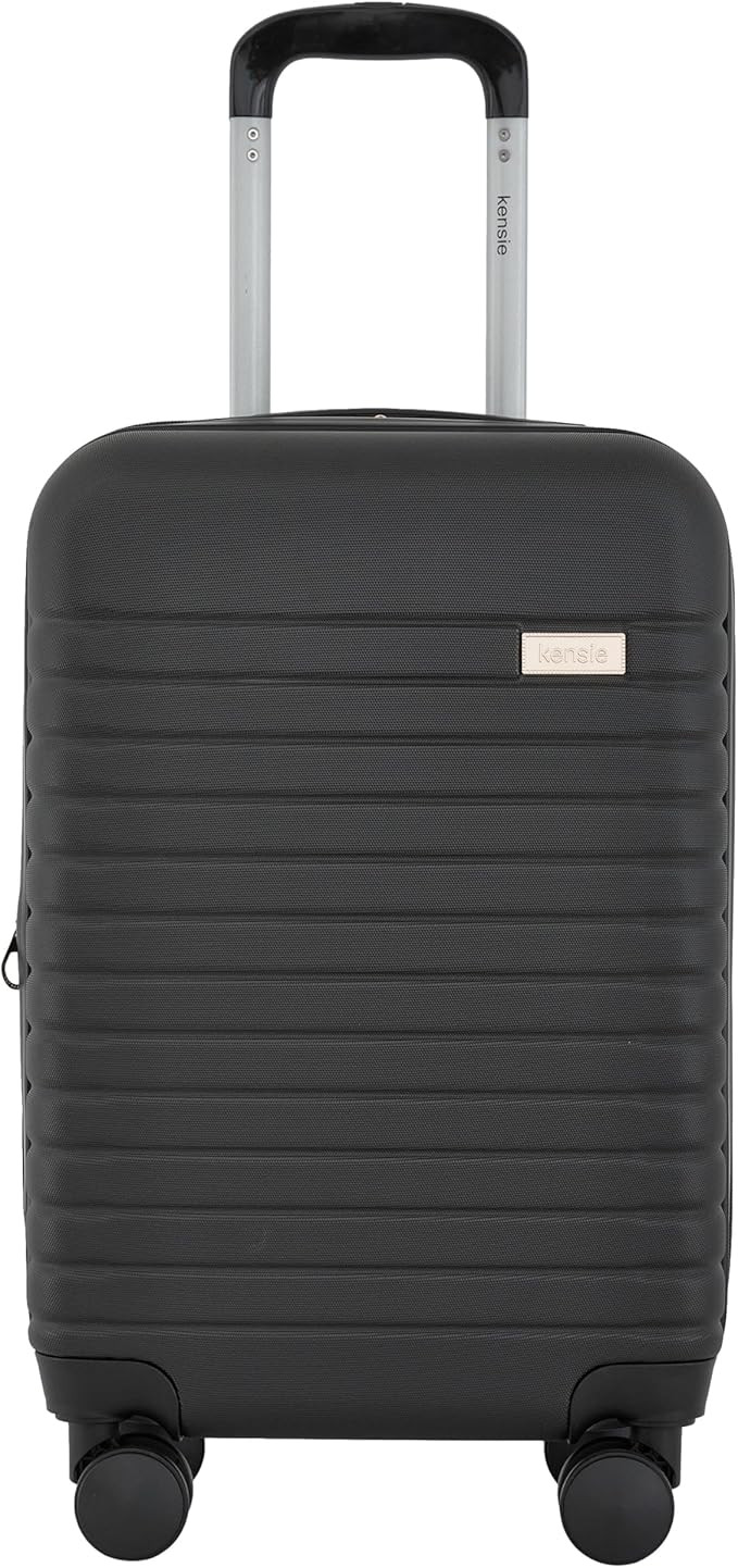 kensie 22" Graceful Hardside Carry-On Luggage, Black | Amazon (US)