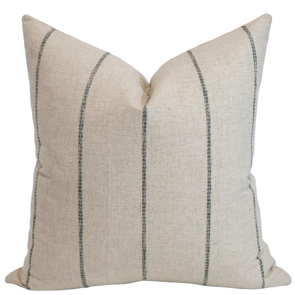 Stripe Embroidery Pillow Cover | Hackner Home (US)