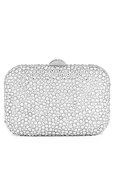 olga berg Casey Hot Fix Encrusted Clutch in Silver from Revolve.com | Revolve Clothing (Global)