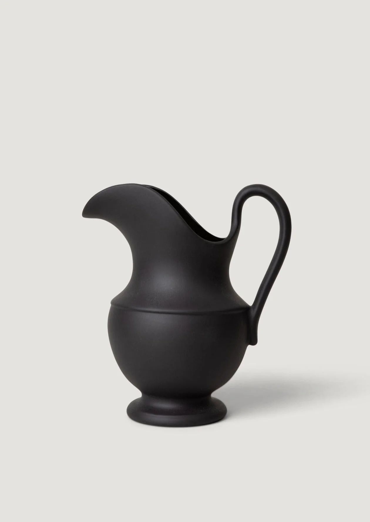Handmade Watertight Stoneware Pitcher Vase in Black - 9.75" | Afloral