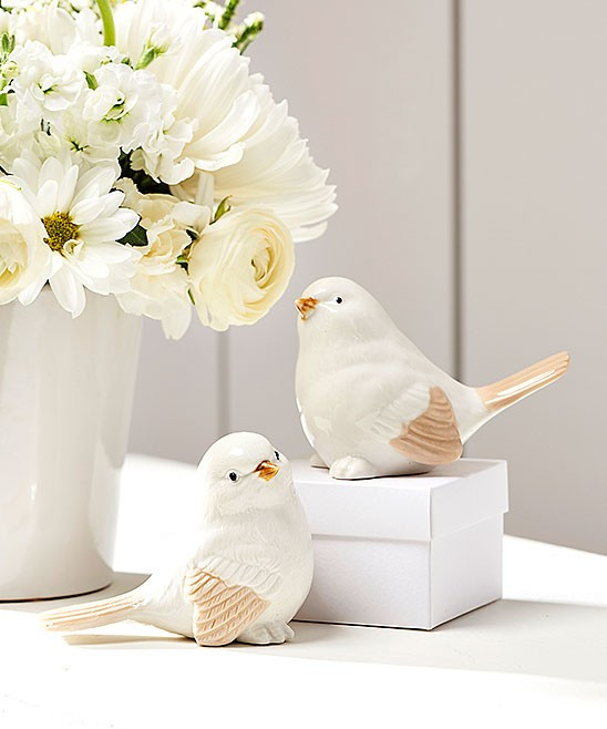 Giftcraft Collectibles and Figurines - White Ceramic Bird - Set of Two | Zulily