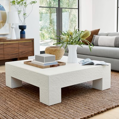 Matte White Square Coffee Table | Williams-Sonoma