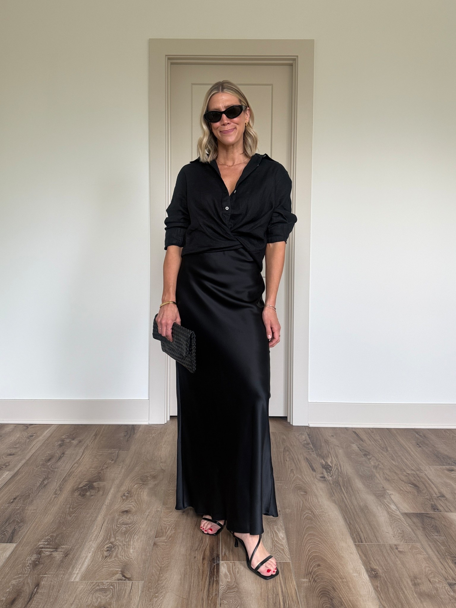 Wearing small silk skirt, large linen button-up (sized up for oversized/relaxed fit) 

@Quince #quincepartner 

#LTKgrwm #LTKootd #LTKOver40