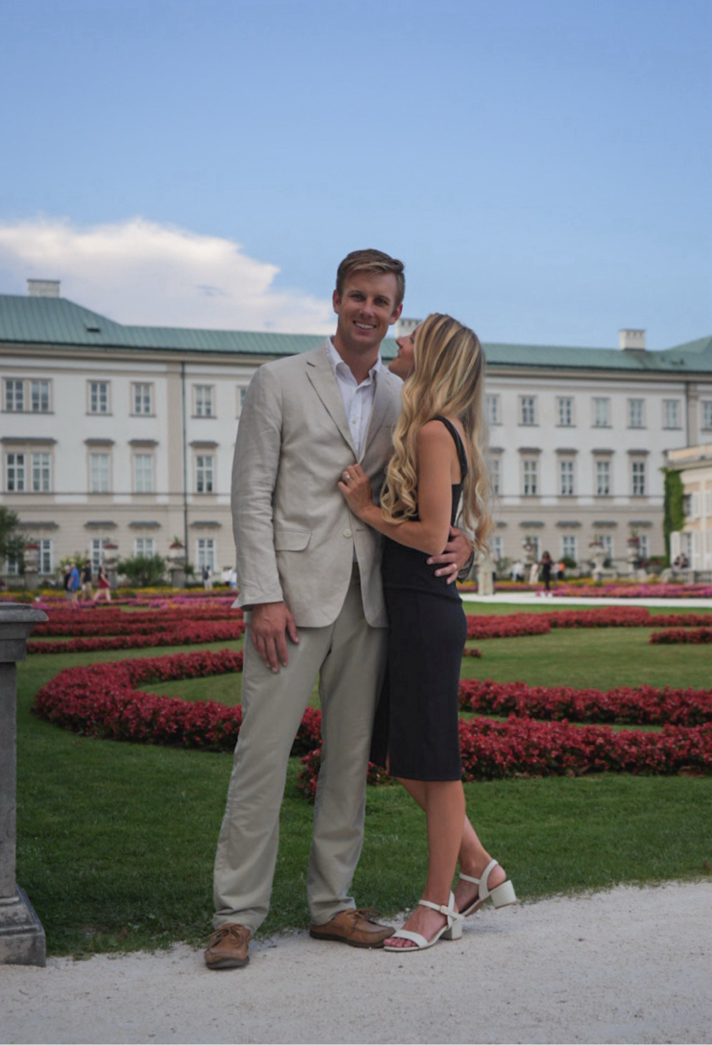 Wedding guest outfits for couples-linen suit for him, classic black dress for her.

Pair it with a white or black block heel and pearls for a timeless classic look.

International wedding, wedding guest dress, vacation dress, spring dress, summer outfit, Europe outfit, vacation outfit, little black dress, white block heels, aritzia, nisolo, couples outfits, wedding guest, date night outfits, garden party outfitt

#LTKStyleTip #LTKTravel #LTKFindsUnder100