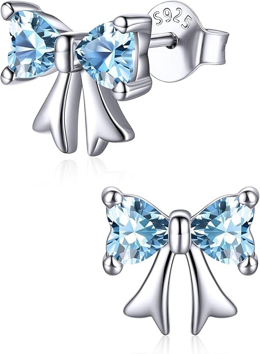 ChicSilver Sterling Silver Bow Earrings for Women Hypoallergenic Cute Earrings Sterling Silver Bi... | Amazon (US)