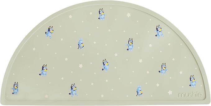 mushie x Bluey Silicone Placemat for Kids | BPA-Free Non-Slip Design (Bluey Sage) | Amazon (US)