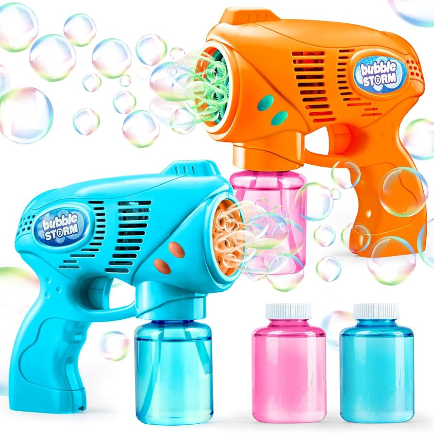 JOYIN 2 Bubble Guns with 2 Bubble Refill Solution (10 oz Total), Automatic Bubble Maker Blower Ma... | Amazon (US)