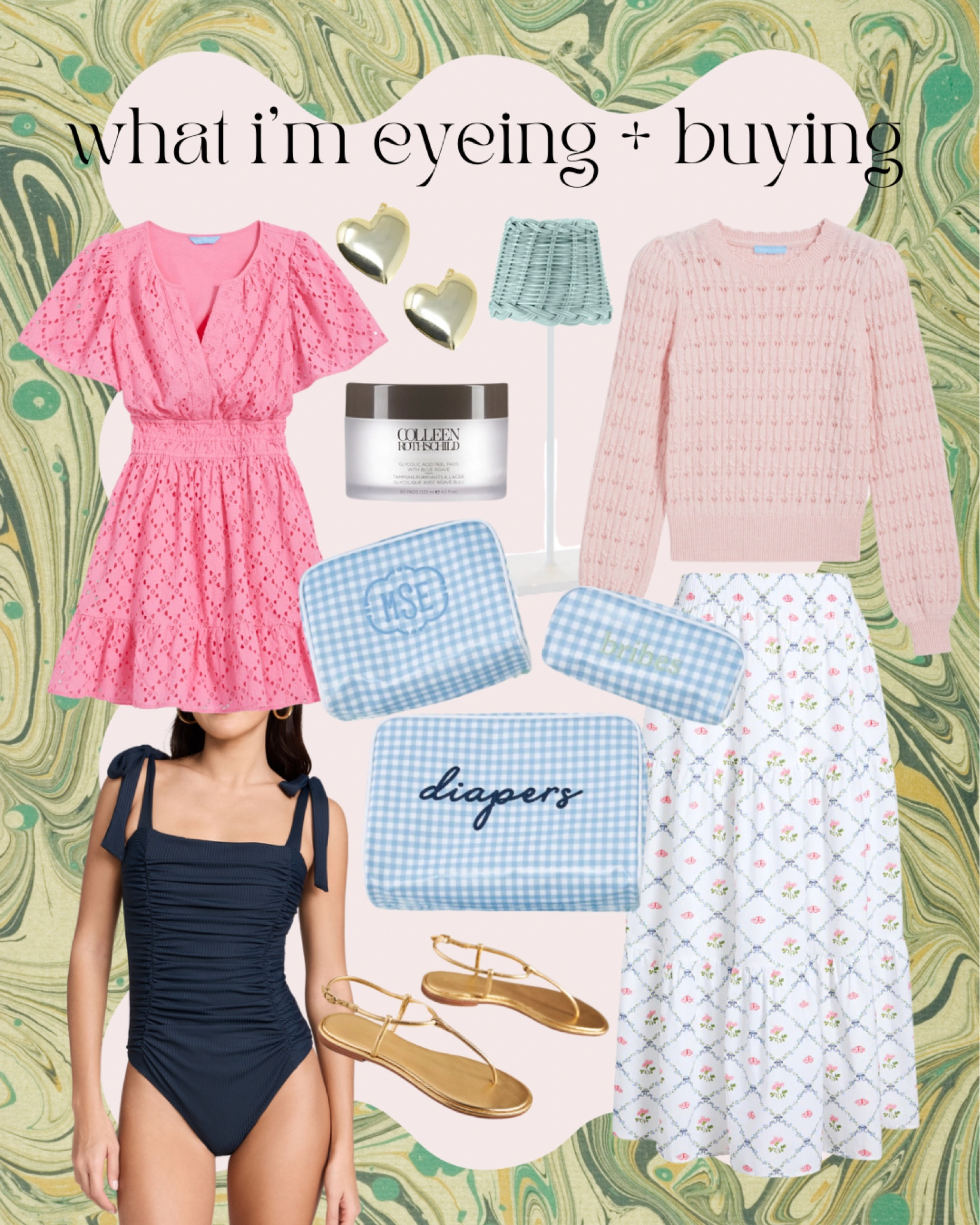 Happy Friday! Here is a roundup of what I am eyeing & buying this week. I already own and love the navy swimsuit (I have it in pink) and I’ve enjoyed it so much the past two summers that I’m thinking of buying it in the navy. I also cannot speak highly enough of the peel pads from Colleen Rothschild. They are a staple in my skincare routine! 

I hope everyone has a great Easter weekend!! 💗

#LTKSeasonal #LTKfindsunder100 #LTKsalealert