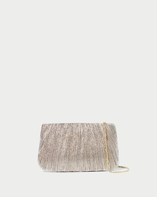 Brit Champagne Flat Pleated Clutch | Loeffler Randall