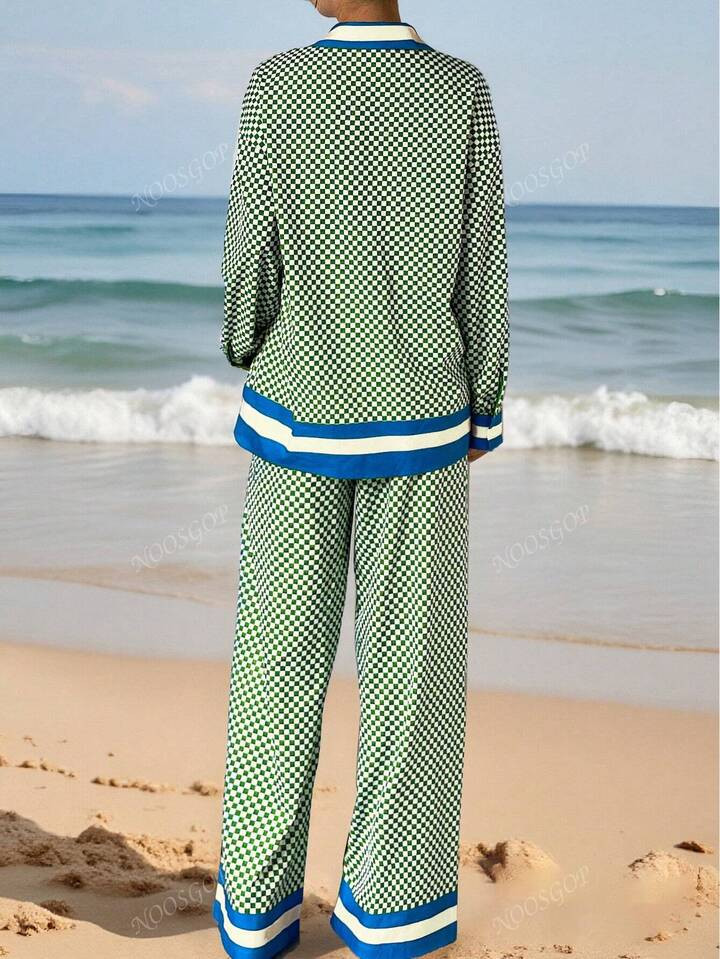 Conjunto de dos piezas de pantalones de verano y primavera para mujer, con estampado de limón y ... | SHEIN