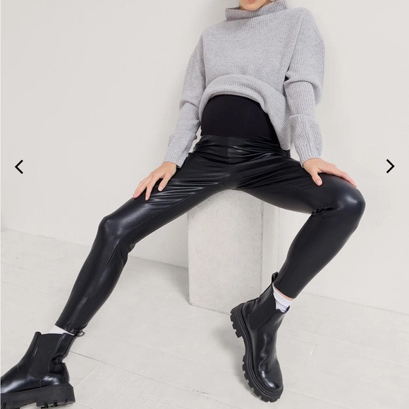Hatch Maternity The Vegan Stretch Faux Leather Legging Black | Poshmark