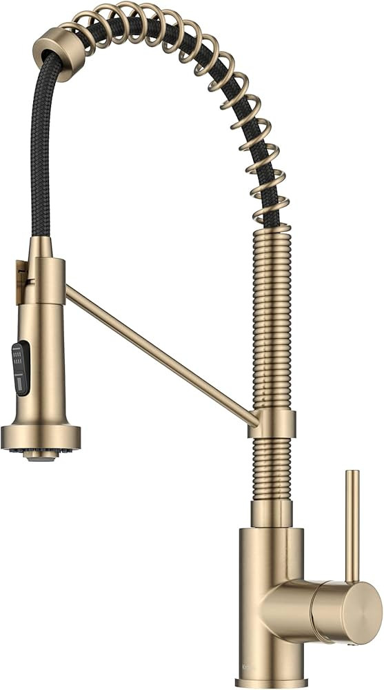 KRAUS Bolden Commercial Style 2-Function Single Handle Pull Down Kitchen Faucet in Spot-Free Anti... | Amazon (US)