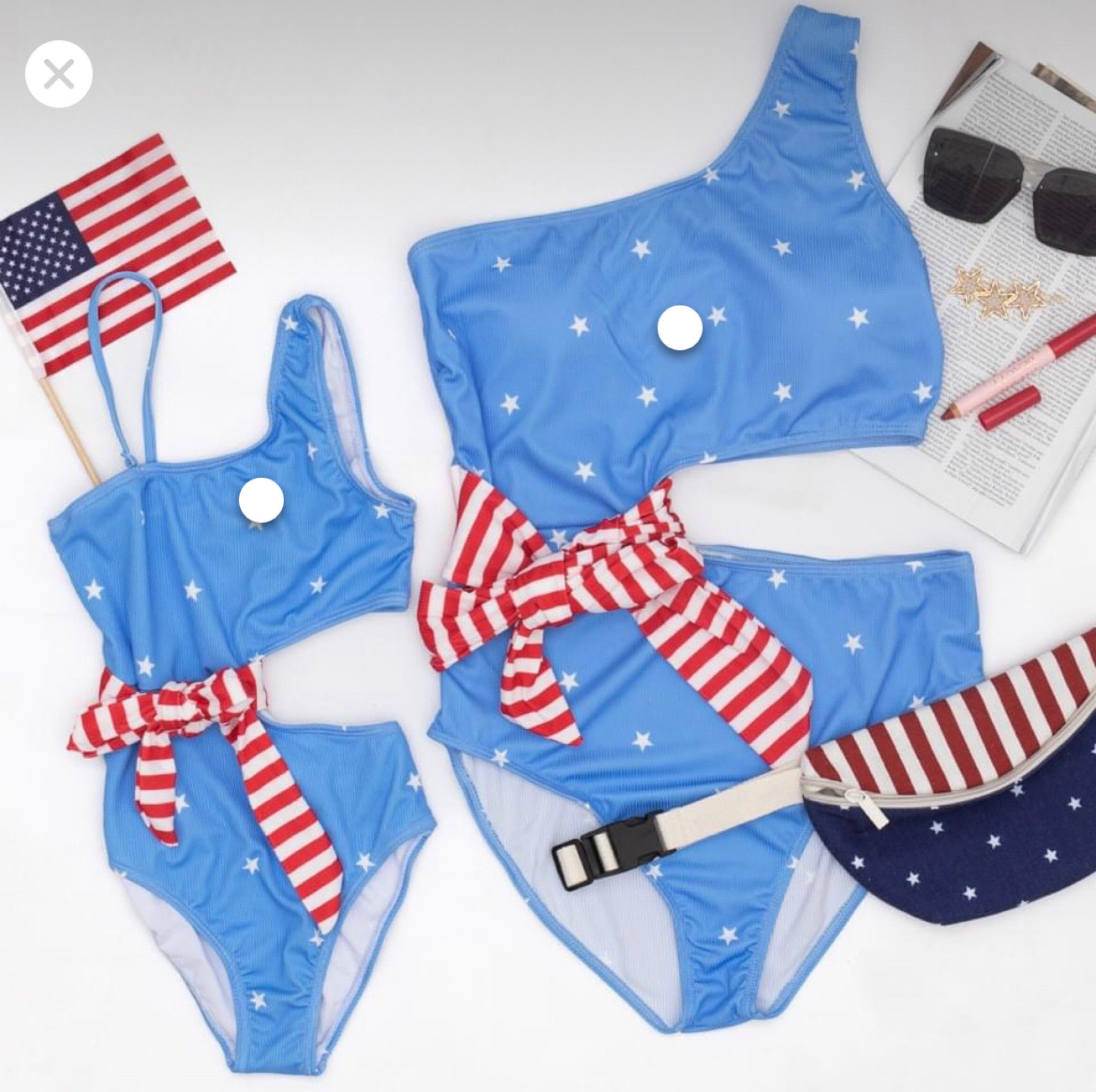 Cutest red white and blue matching swimsuits for mama and mini 

#LTKstyletip #LTKunder50 #LTKkids