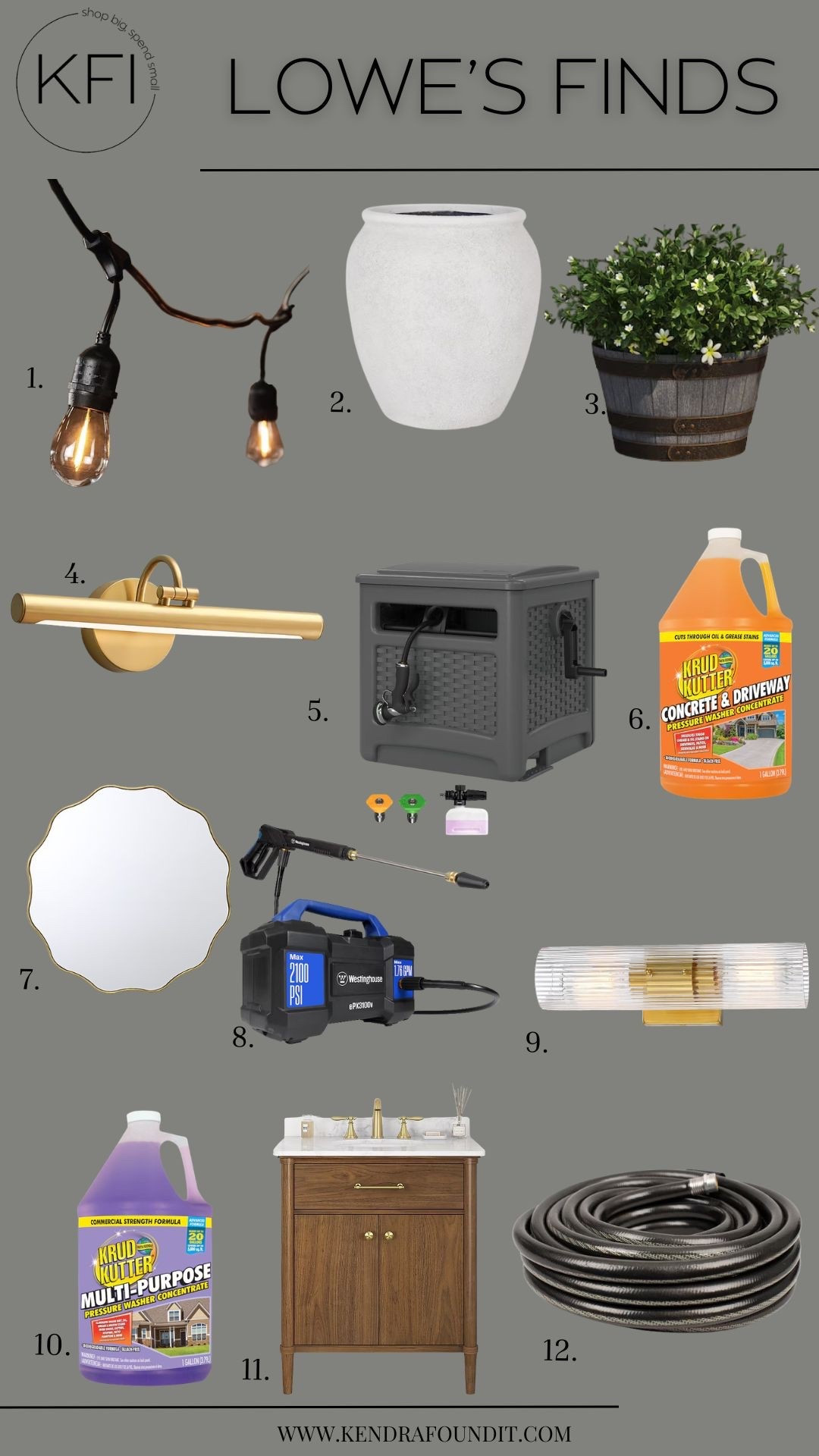 #ad  Lowe’s finds that are actually worth it right now 👀 Spring cleaning, outdoor upgrades, and a few home refresh pieces that look way more expensive than they are. I’m especially loving the outdoor lighting, the oversized planter, and the bathroom vanity—such easy ways to elevate your space without a full reno. And if you saw my driveway cleaning video, you already know the pressure washer and concrete cleaner are a must.
Also, Lowe’s SpringFest is happening March 26–April 22, so it’s the perfect time to grab these while everything is on sale and get your outdoor spaces ready for warmer weather. Linked everything here.

 #lowespartner @lowes 

#LTKHome #LTKSaleAlert #LTKSeasonal