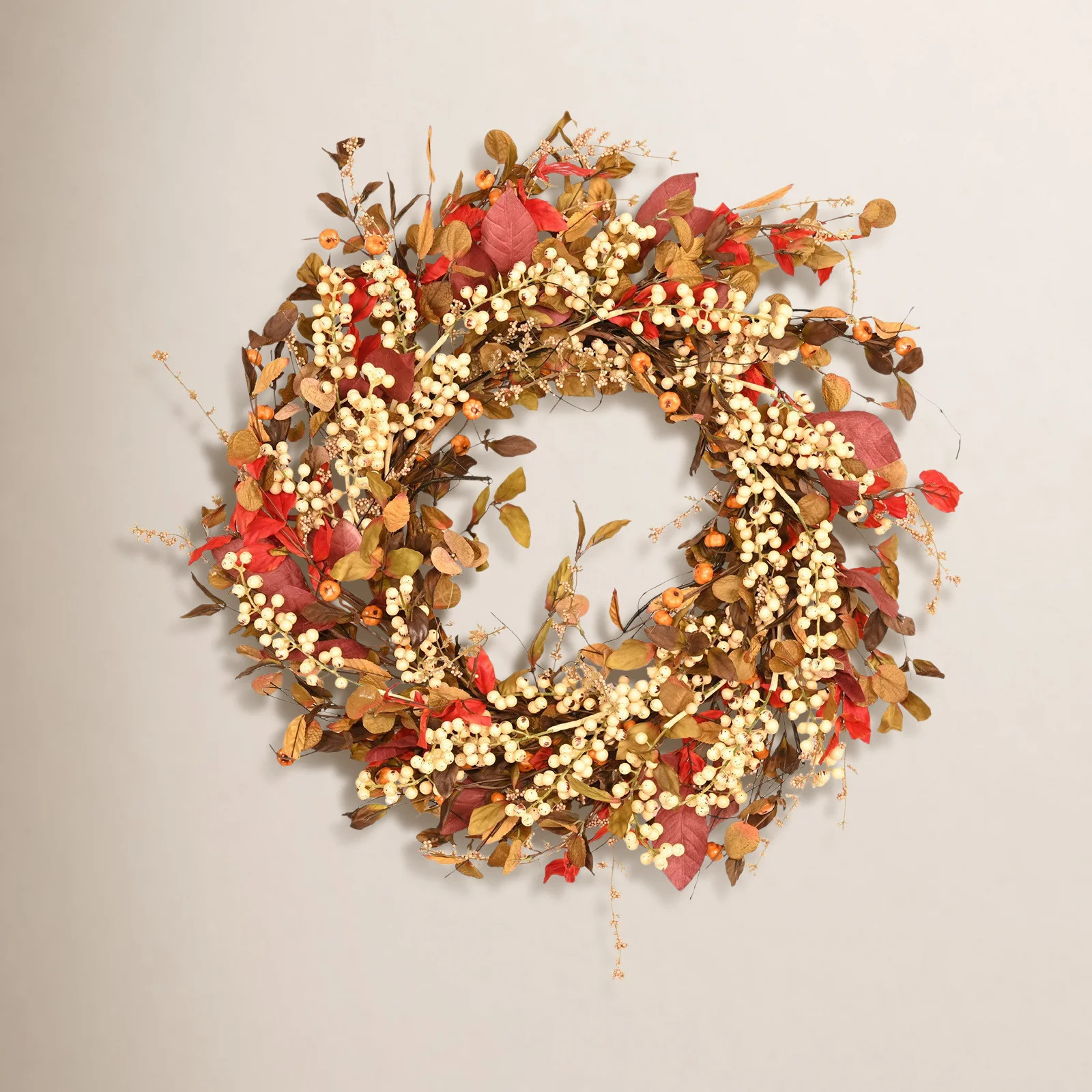 One Allium Way® Handcrafted Foliage Berry Thanksgiving Wreath & Reviews | Joss & Main | Joss & Main