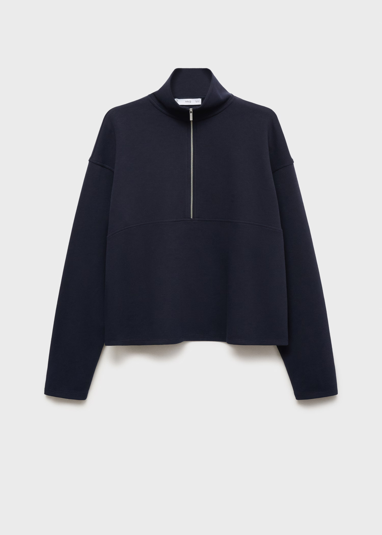 Turtleneck sweatshirt with zip | MANGO (UK)