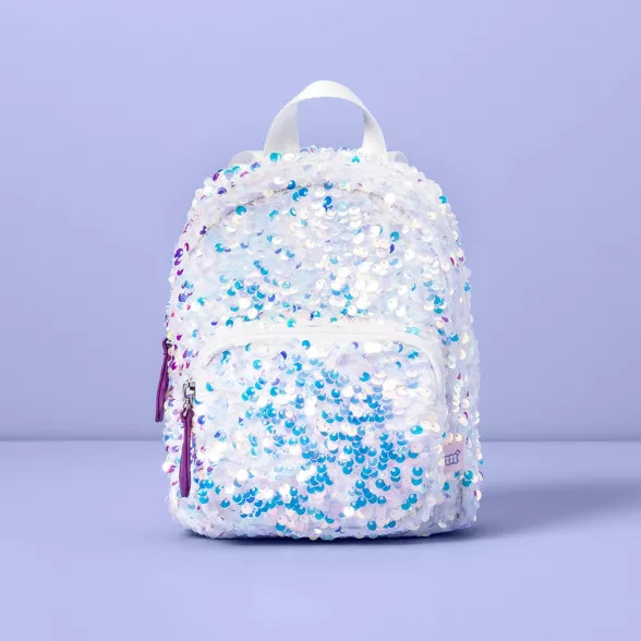 Girls' Sequin Mini Backpack - More Than Magic™ White | Target