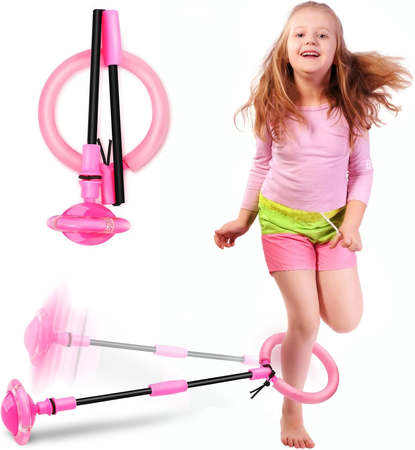 Skip Ball, Portable Foldable Colorful Flash Wheel Swing Ball, Kids Toys for Girls & Boys, Sports ... | Amazon (US)