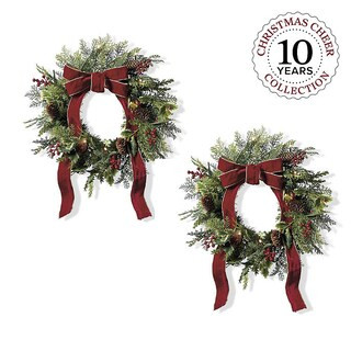 Christmas Cheer 12' Patio Wreaths, Set of Two | Frontgate | Frontgate