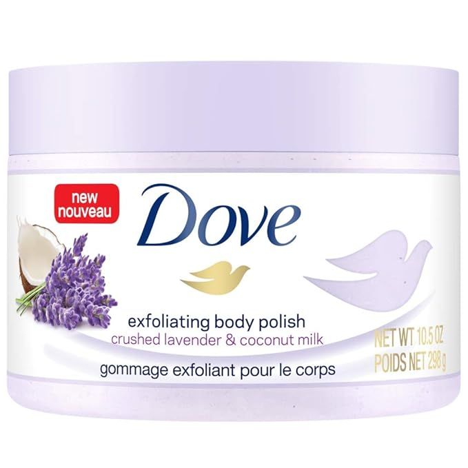 Dove Exfoliating Body Polish Body Scrub Crushed Lavender & Coconut Milk 10.5 oz | Amazon (US)