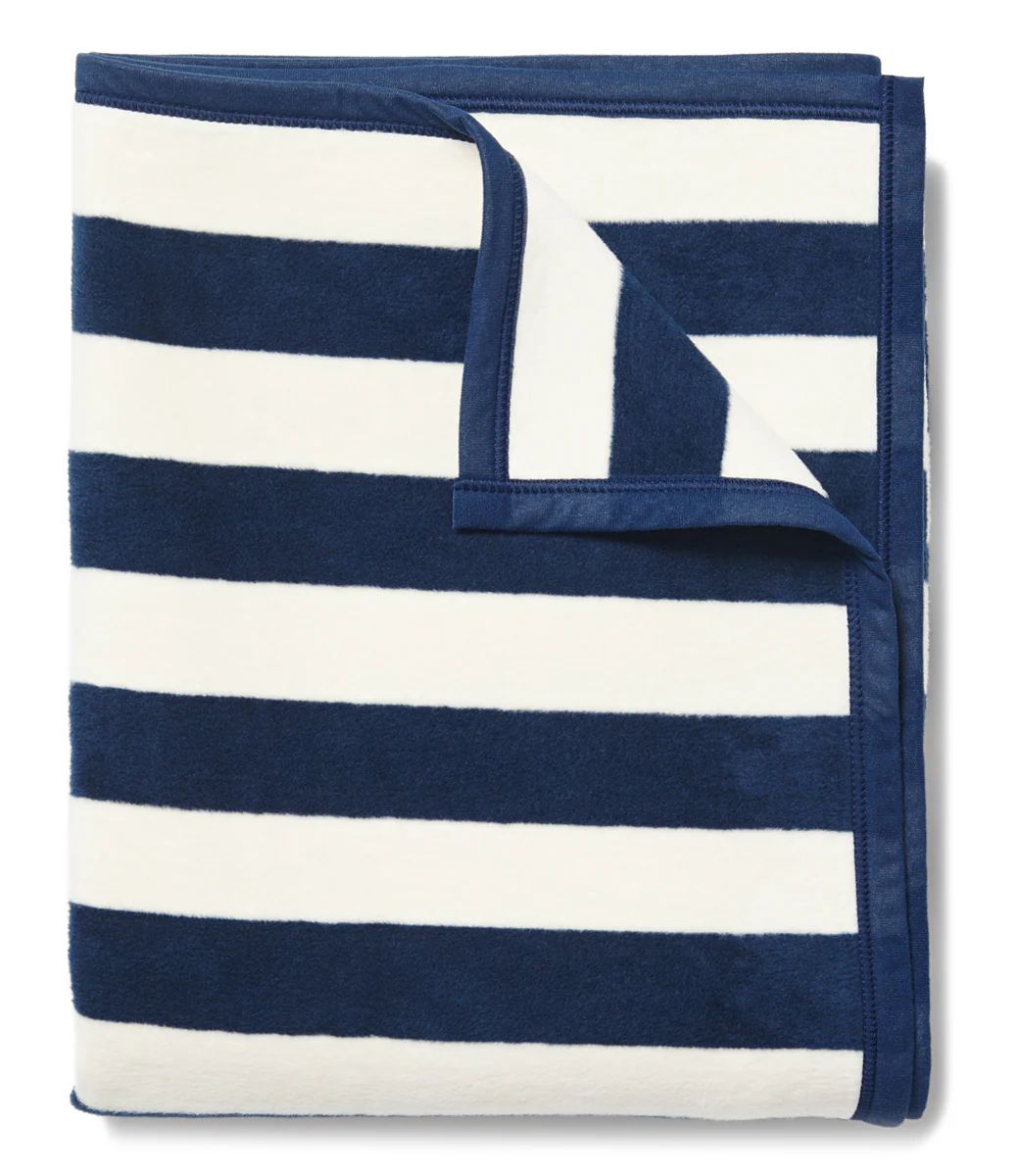 Classic Navy Stripe Blanket | ChappyWrap