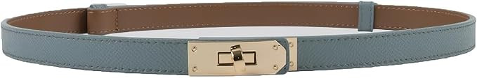 FENLDY Adjustable Thin Belts For Womens Skinny Belts For Dresses Womens Solid Color Alloy Turn Lo... | Amazon (US)