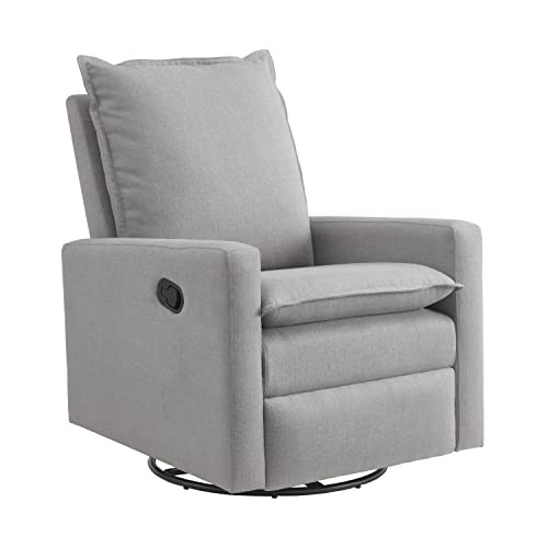 Oxford Baby Uptown Upholstered Swivel Glider and Recliner Nursery Chair, Gray | Amazon (US)