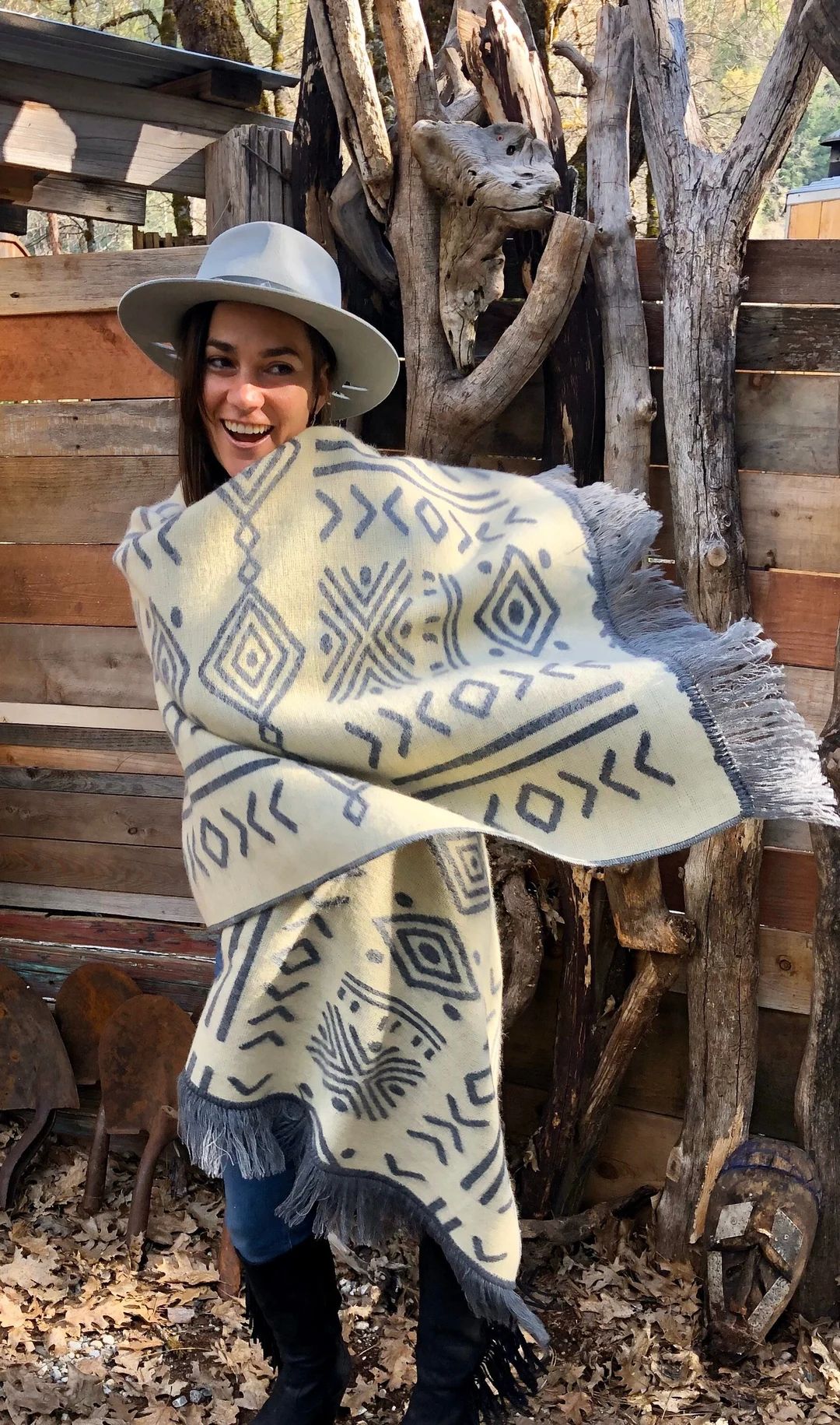 ALPACA WOOL SHAWL Mud Print Ethnic Native Wrap Boho Alpaca Cozy Tribal Gypsy Festival Gift Geomet... | Etsy (US)