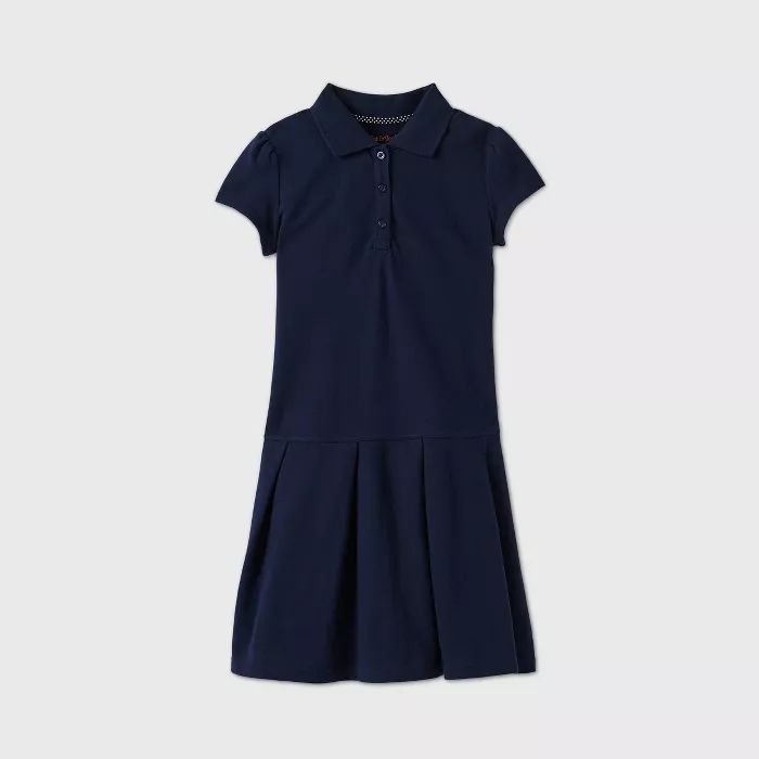 Girls' Short Sleeve Pleated Uniform Tennis Dress - Cat & Jack™ Navy | Target