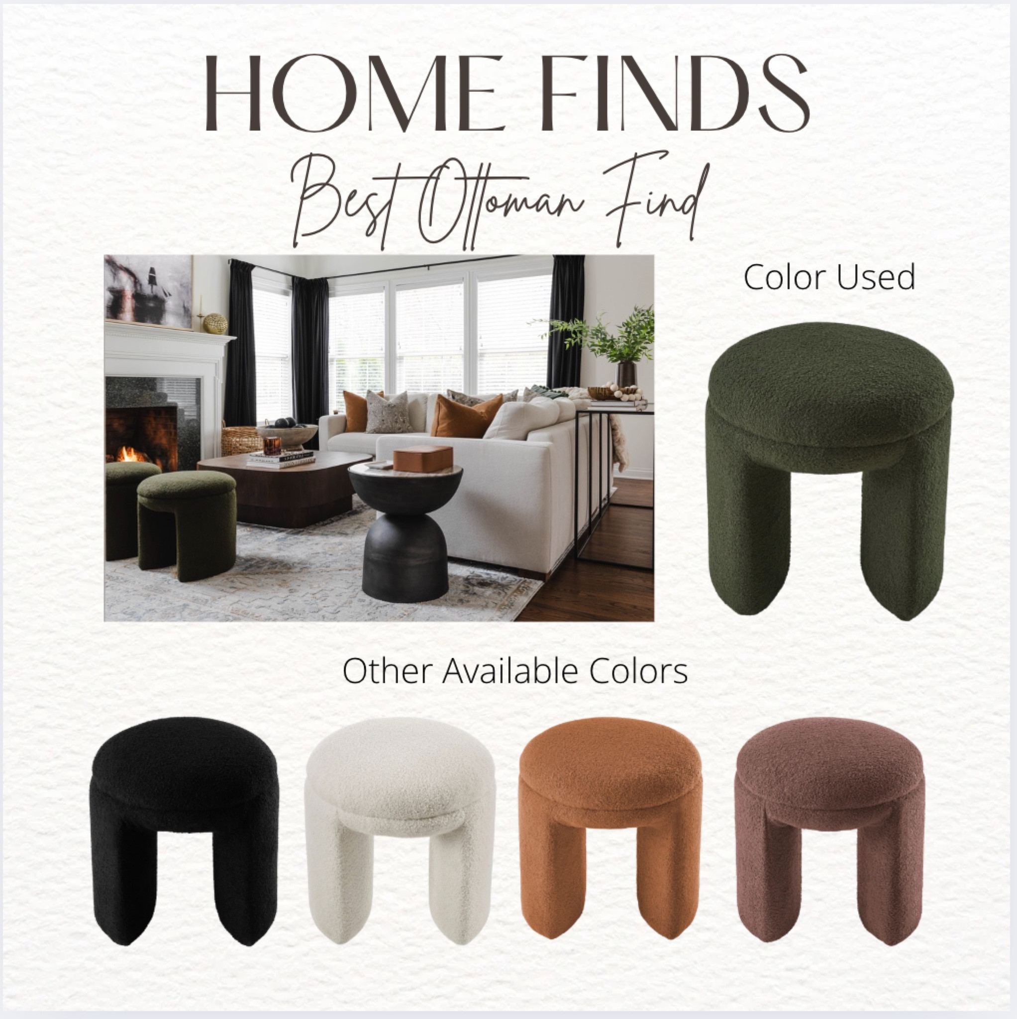 Such an adorable & classy ottoman! They look so elevated in style  

#LTKFindsUnder100 #LTKHome #LTKStyleTip