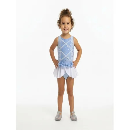 Disney Princess Cinderella Toddler Girls Cosplay One Piece Swimsuit with UPF50+, Sizes 12M-5T | Walmart (US)