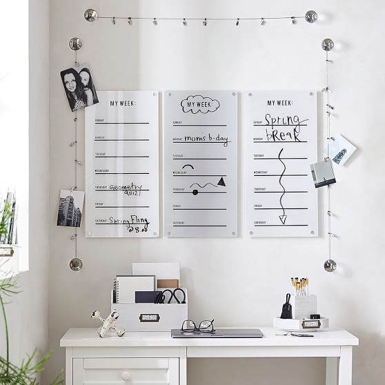 Acrylic Weekly Calendar | Pottery Barn Teen