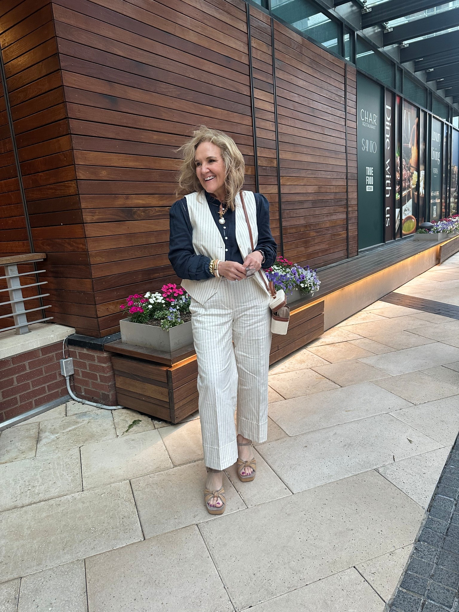 Ok wore the vest unbuttoned! Loved the outfit. And the Easter concert was wonderful. 

Quince blouse size medium 
Loft pants size 8 petite
Vest size medium 
Shoes true to size don’t miss them! 


Nordstrom rack VANELI sandals 

#LTKOver40 #LTKFindsUnder100 #LTKWatchNow