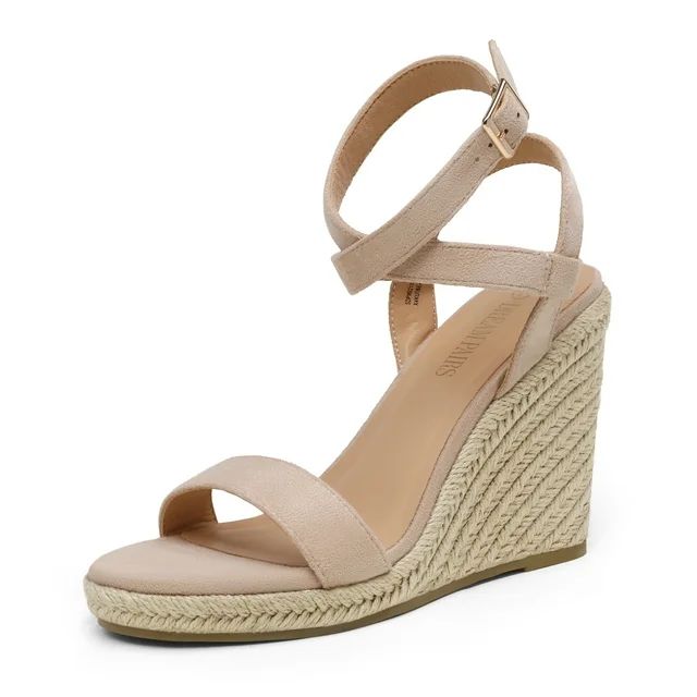 Dream Pairs Womens Open Toe Espadrilles Dressy Platform Sandals Buckle Ankle Strap Stylish Wedges... | Walmart (US)