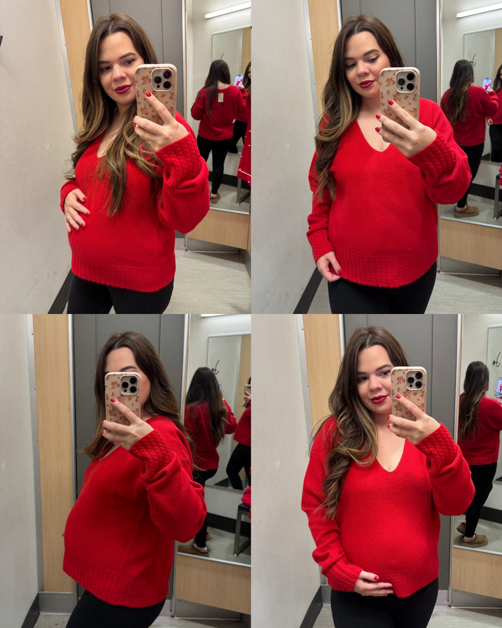 So soft and gorgeous color! Wearing size Large. 27 weeks pregnant, 5’3”. 

#LTKGiftGuide #LTKHoliday #LTKBump