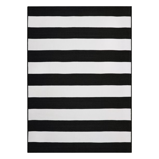 Better Homes & Gardens Ibiza Stripe Woven Outdoor Rug, 5 x 7 | Walmart (US)