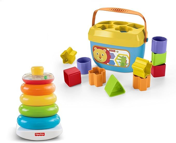 Fisher-Price Rock-a-Stack and Baby's First Blocks Bundle [Amazon Exclusive] | Amazon (US)