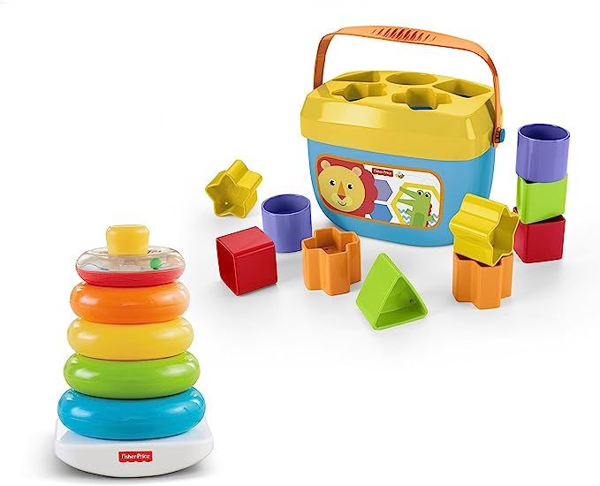 Fisher-Price Rock-a-Stack and Baby's First Blocks Bundle [Amazon Exclusive] | Amazon (US)