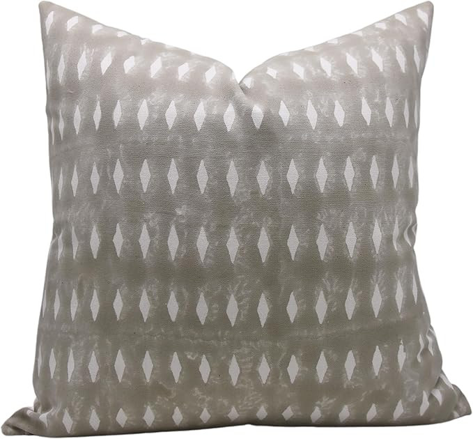 Handmade Thick Cotton White Square with Zipper Throw Pillowcase Cushion Cover for Sofa/Couch, Cha... | Amazon (US)