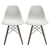 Apontus Leisure Eames Style White Dining Chair | Amazon (US)