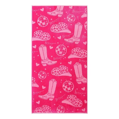 Betseyville Betsey Johnson Western Wear Beach Towel Pink | Target