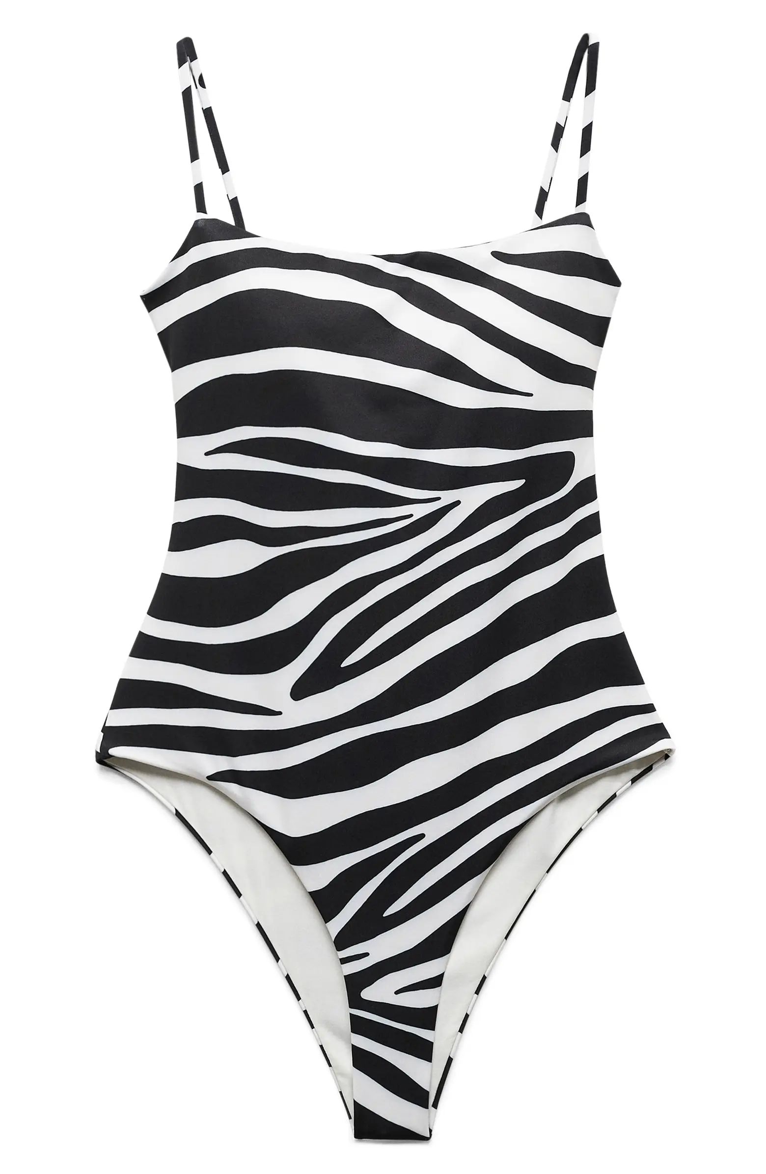 Animal Print Lace-Up One-Piece Swimsuit | Nordstrom