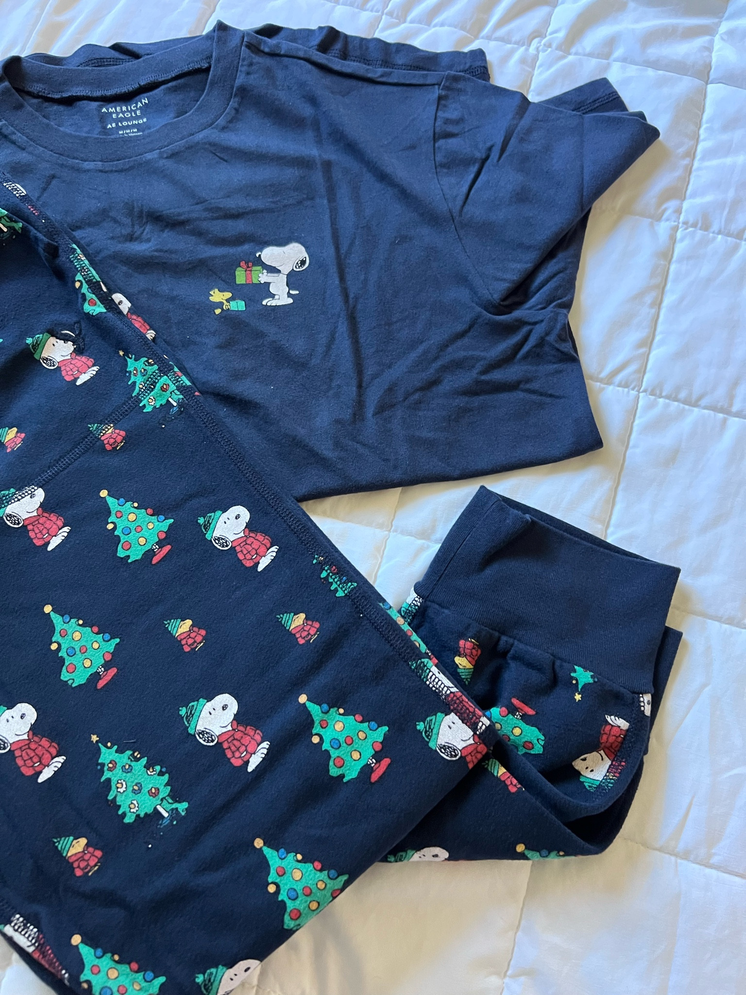 AE Snoopy Fleece PJ Set