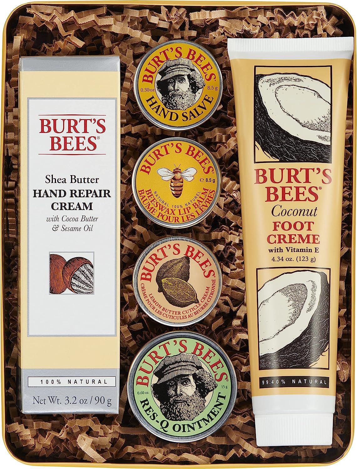 Burt's Bees Gift Set, 6 Classic Products – Cuticle Cream, Hand Salve, Lip Balm, Res-Q Ointment,... | Amazon (US)