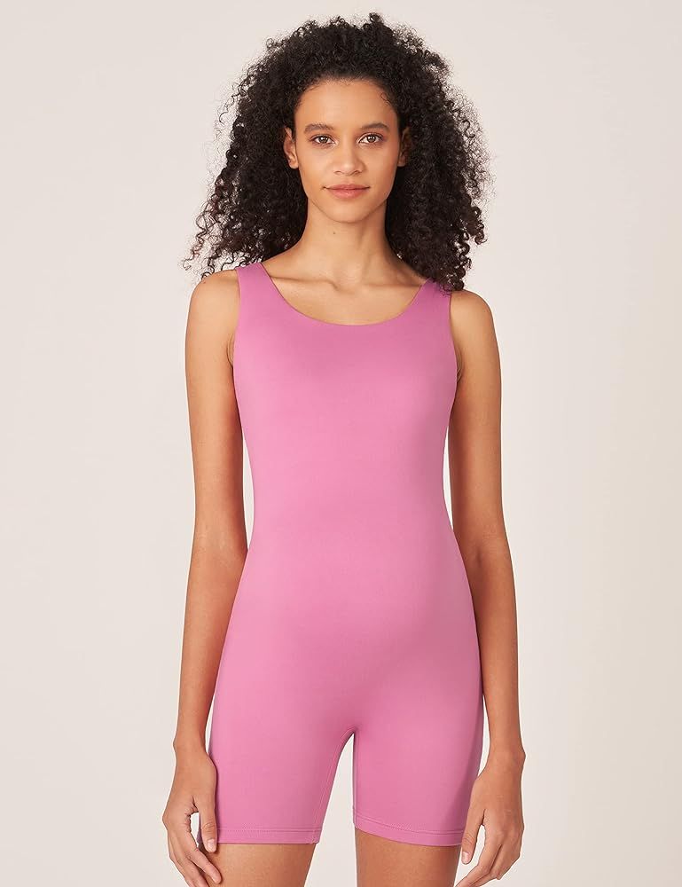 POSHDIVAH Women's Maternity Scoop Neck Sleeveless Bodysuit Tank Top Jumpsuits Shapewear Shorts Ro... | Amazon (US)