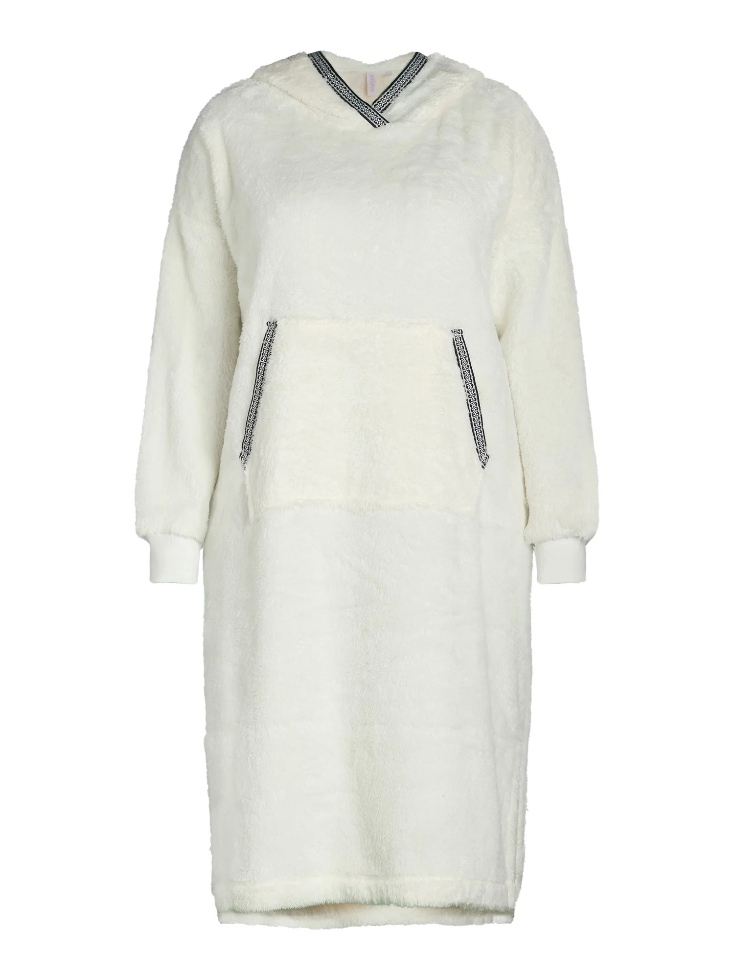 Joyspun Women's Oversized Hooded Plush Lounger, Size XS-3X | Walmart (US)